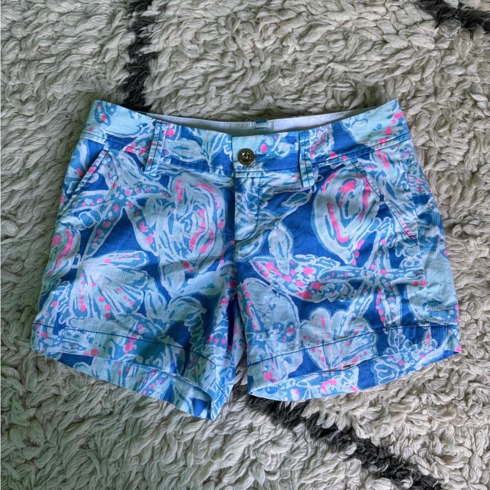 Lilly Pulitzer Blue and Pink 0 Shorts